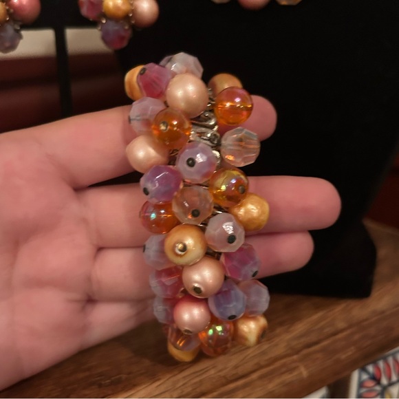 Vintage Rare & HTF Vogue Cherry Glass Necklace, Bracelet, and Earrings Set - Picture 3 of 12